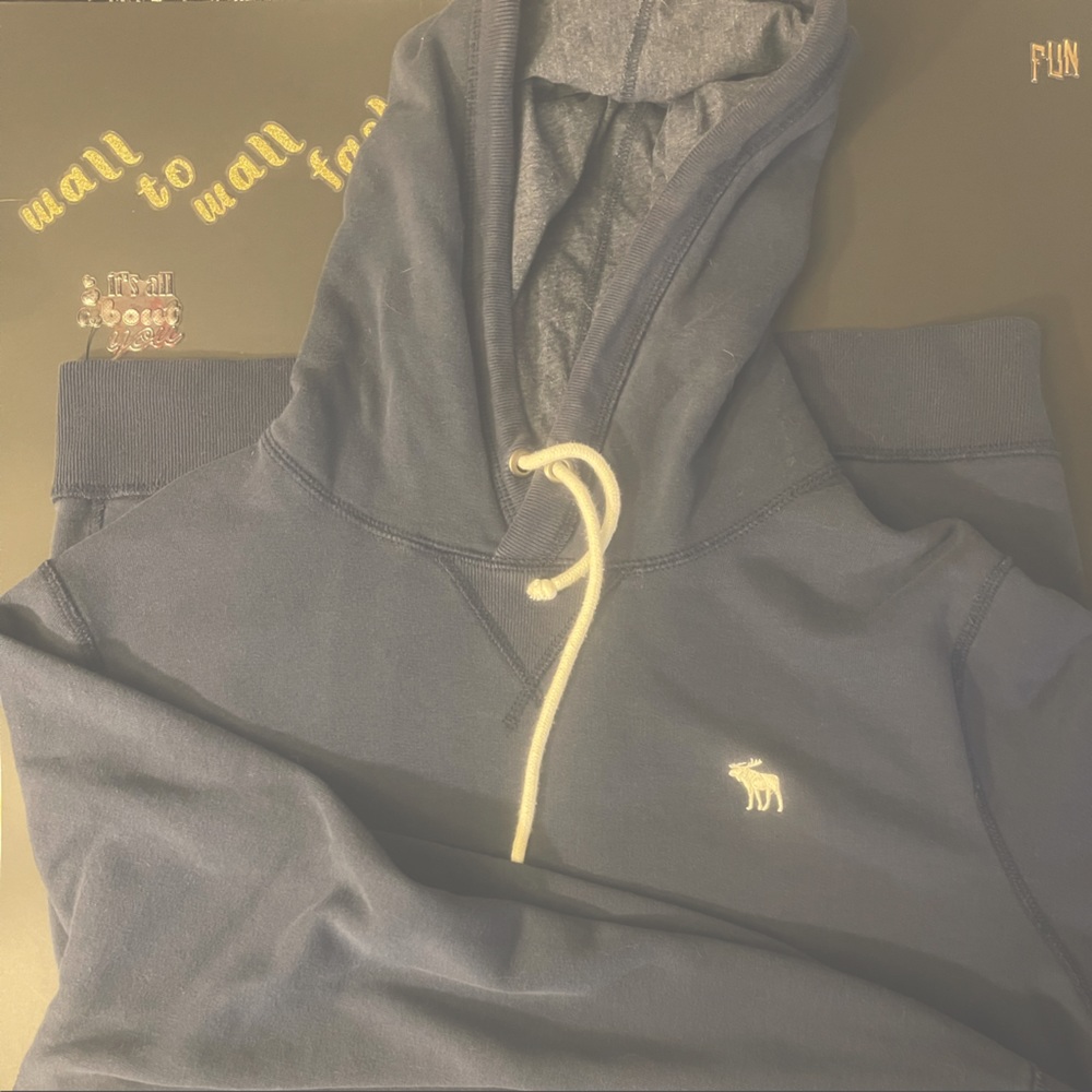 Abercrombie navy blue mens hoodie